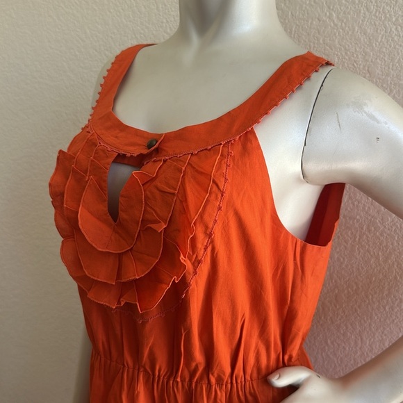 Anthropologie Maeve Terasina Orange Dress - Picture 5 of 7